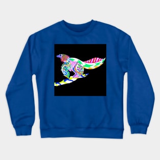 winged dinosaur fossil in magnificent mexican colors Crewneck Sweatshirt